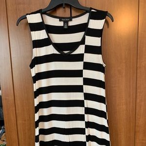 Black and cream striped tank style shirt
